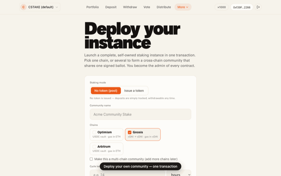 Deploy your own instance walkthrough