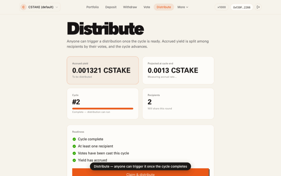 Distribute walkthrough