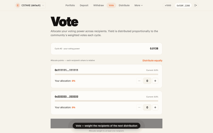 Vote walkthrough